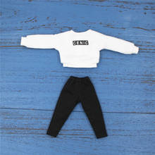 Icy dbs blyth boneca roupas licca conjunto corpo brinquedo terno camisa branca calças pretas anime boneca meninas roupas 2024 - compre barato