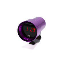 YOMI-voltímetro Digital de 37mm para coche, medidor de voltios automático, Universal, Led rojo, voltímetro, Mini púrpura 2024 - compra barato