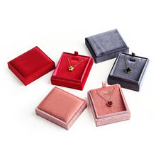 High-grade flannelette jewelry boxes necklace box package high-quality 1pcs solid color choice jewelry boxes delicate material 2024 - buy cheap