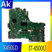 Ak x450ld placa-mãe do portátil para asus x450ld x450lc x450lb teste original mainboard 4g ram I7-4500U 2024 - compre barato