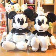 Original DISNEY Mickey Minnie Mouse versión Retro de peluche de juguete muñeca delicada de los niños regalos de navidad 2024 - compra barato