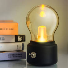 LED Bulb Night Light Retro Rechargeable USB Book light Mood Luminaire Writing Desk Table Lights Portable Bedside Lamp 2024 - buy cheap