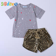 Sodawn Boys Clothing Set Baby Boy Clothes New Summer Kids Clothing Sets Stripe Colorful T-Shirt + Pants 2Pcs Boys Suit 2024 - buy cheap