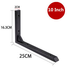 2PCS 6/8/10 Inch Length Black Triangle Angle Bracket Heavy Support Wall Mounted Bench Table Shelf Bracket Furniture Hardware 2024 - buy cheap