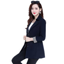 Ladies Spring Autumn Coat Long Sleeve Suit Collar Women Top Single-Breasted Slim Feminine Coat Middle-Aged Elderly Mothers Wear 2024 - buy cheap