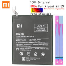 XiaoMi Original Replacement BM36 Battery For Xiaomi Mi 5S MI5S 100% New Authentic Phone Battery 3200mAh 2024 - buy cheap