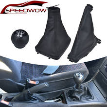 SPEEDWOW Car Gear Shift Knob Gaiter Boot Anti Slip Parking Hand Brake Boot Cover For Vauxhall Opel Astra II Zafira A 1998-2010 2024 - buy cheap
