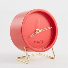 Nordic Art Mute Quartz Alarm Clock Silent Pointer Table Clock Living Room Bedroom Bedside Decoration Clock Home Decor LD398 2024 - buy cheap