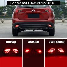 Three Function LED Rear Bumper Reflector Lamp Turn Signal Light Tail Brake Light Warning Light For Mazda CX-5 CX5 2012-2016 2024 - buy cheap