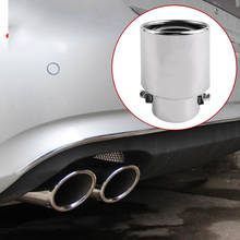 2017 Universal Car Exhaust Muffler Tip Stainless Steel Pipe Chrome Trim Modified Car Tail Throat Liner Pipe Exhaust System Hot 2024 - buy cheap