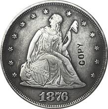 1876 estados unidos liberdade sentada vinte moedas centímetros cópia 2024 - compre barato
