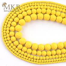 Natural Stone Yellow Hematite Rubber Beads Matte Spacer Loose Faceted Beads For Jewelry Making 2/3/4/6/8/10mm Diy Bracelet 15" 2024 - buy cheap