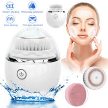 Cepillo de cuidado de la piel para limpieza Facial, limpiador de poros eléctrico con oscilación giratoria, con forma de huevo sónico, impermeable IPX6 2024 - compra barato