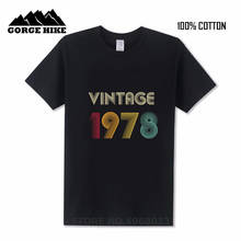 2019 Trend Men Camisetas Vintage 1978 moda 41th Regalo de Cumpleaños camiseta 80s personalizado impreso camiseta masculina de talla grande 3XL Camisetas 2024 - compra barato