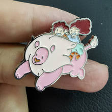 Steven Magical Pink Lion Brooch Assists Crystal Gems Enamel Pins Rose Quartz in the Desert Badge Heart-Shaped Nose Anime Pins 2024 - buy cheap
