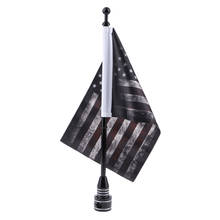 Flags Pole Motorcycle Retro USA Flagpost Luggage Rack Mount For 2024 - buy cheap