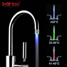 Inghoo Water Faucet LED Color atmosphere lights Change color according to water temperature 3 colors No need battery Hardware 2024 - buy cheap