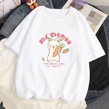 100% Cotton Harajuku y2k Clothes Anime Cute Rabbit Short Sleeve T Shirt Kawaii Casual Tees Tops Loose Summer Women T-shirts Tops 2024 - buy cheap
