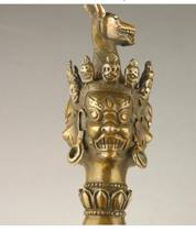 Decoración de latón de fábrica, estatua de latón puro antiguo elaborado a mano, colección de latón budista, herramientas de exorcista mental 2024 - compra barato