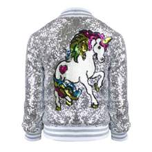 Halloween cosplay unicorn stage costume Long sleeve coats Parent-child sequins unicorn stars baseball uniform christmas gifts 2024 - buy cheap