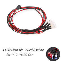 4 LED Lights Lamp Kit for RC Car 1/10 1/8 Traxxas HSP Redcat RC4WD Tamiya Axial SCX10 D90 HPI RC Car Truck Model Parts 2024 - buy cheap