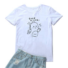 Good Luck T-shirt Women Funny Kawaii Pattern Camiseta Mujer Cotton Short Sleeves Tshirt Women Casual White Tops Women T Shirt 2024 - buy cheap