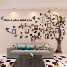 Warm Photo Tree 3d Quality Acrylic Wall Stickers Photo Frame For Home Decor Diy Creative Bird Tree Background Wallpapers Sticker 2024 - buy cheap