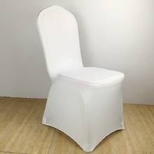 Colour White Cheap Chair Cover Spandex Lycra Elastic Chair Cover Strong Pockets For Wedding Decoration Hotel Banquet Wholesale 2024 - buy cheap