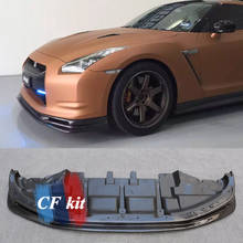 CF Kit Real Carbon Fiber Front Lip Bumper For Nissan GTR35 Bumpers Spoiler Car Styling 2024 - buy cheap