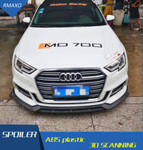 For Audi A3 Body kit spoiler 2019-2020 Audi A3  ABS Rear lip rear spoiler front Bumper Diffuser Bumpers Protector 2024 - buy cheap