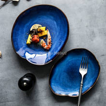 Европейский стиль блюда в западном стиле Бытовая Керамическая неправильная миска для риса миска для салата плоская тарелка посуда 2024 - купить недорого