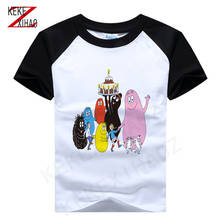 BARBAPAPA Print Cotton T-shirt Kids Fashion With Personality Girls Casual T-shirt Boys Summer Short Sleeve Tee Children Clothes 2024 - buy cheap