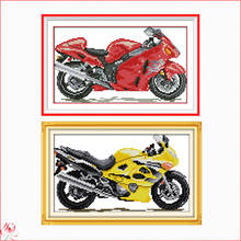 Cool Motorcycle Pattern Counting And Stamping Cross Stitch Kit 14CT 11CT Chinese Embroidery DIY Needlework Sewing Set Gift 2024 - buy cheap