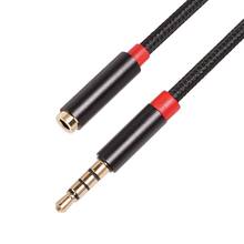3.5mm Jack AUX AUDIO Male to Female Extension Cable with Microphone Stereo 3.5 Audio Adapter for PC Headset (1M) 2024 - buy cheap