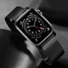 mesh Loop for apple watch 6 5 4 se 44mm 40mm band Stainless Steel Bracelet for iwatch 3 42mm 38mm Double Buckle Sports correa 2024 - buy cheap