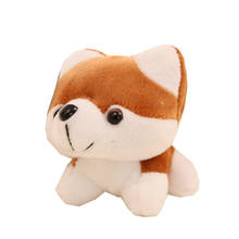 Mini chaveiro de pelúcia de cão, decoração de saco husky de 10cm, mini pingente de brinquedo macio para chaves, anel de boneca com 10 peças 2024 - compre barato