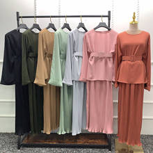 Ramadan Abaya Dubai Turkey Muslim Sets Hijab Dress Abayas for Women Eid Mubarak Islam Kaftan Caftan Ensemble Femme Musulmane 2024 - buy cheap