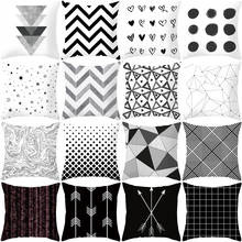 2021 New Household Items Pillowcase Custom European Geometric Abstract Car Sofa Cushion Pillowcase Cushion Pillow 45*45 cm 2024 - buy cheap