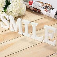 DIY Freestanding Wooden Letters Design White Alphabet Wedding Party Ornaments "A-Z"  Birthday Party Shop Decorations 1 Pcs 2024 - buy cheap