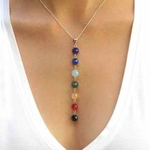7 Chakra Gem Stone Beads Pendant Necklace Women Yoga Reiki Healing Balancing Maxi Chakra Necklaces Bijoux Femme Jewelry 2021 New 2024 - купить недорого
