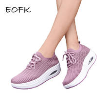 EOFK Women Sneakers Shoes Platform Autumn Fashion Quality Casual Shoes Woman Flats Lace-up Thick Bottom Comfortable Ladies Shoes 2024 - buy cheap