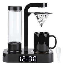 0.5L Mini Automatic Coffee Machine American Drip Coffee Pot Machine with Clock Display Black Hand Punch AU Plug 220V 600W 2024 - buy cheap