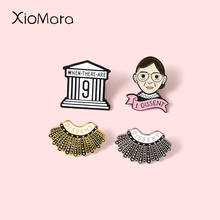 Pin esmaltado de la Corte Supreme, broches de la justicia ginburg, insignias de solapa, caracteres conmemorativos, regalos de joyería para amigos, venta al por mayor 2024 - compra barato