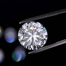 8.5mm d cor moissanite pedra 2.5ct quilate redondo brilhante corte solto vvs1 excelente laboratório diamante personalizar anéis de casamento 2024 - compre barato