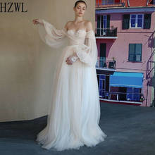 2020 Off the Shoulder Bridal Trends Wedding Dresses Tulle Lace From Major Sleeves Wedding Dress vestido de noiva 2024 - buy cheap