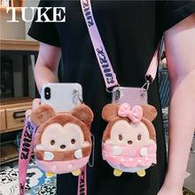 Cute Cartoon Lanyard Wallet Case For Motorola one P30 Pro action vision Cover For C E3 E4 E5 E6 G4 G6 G7 Plus power Z3 Play 2024 - buy cheap