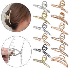 Metal Non Slip Hairpin Barrette Hair Jaw Grip Fashion Elegant Pearls Hair Clamp for Women Shiny Rhinestone Hair Claw Accessories 2024 - buy cheap