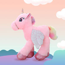 45-90cm Cotton candy Unicorn Doll Soft pony plush toy Angel pony doll sleeping pillow 2024 - buy cheap