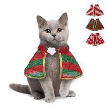 Capa de Navidad para mascotas, ropa para mantener el calor para gatos y perros, disfraz para mascotas, abrigo para Año Nuevo, accesorio para fotos 2024 - compra barato