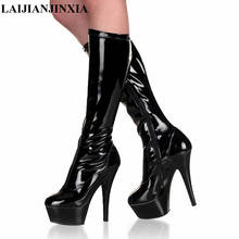 LAIJIANJINXIA New 6 Inch High Heels Fashion Boots Women Knee High Boots Platform Women Punk Platform BootsNight Club Footwear 2024 - buy cheap